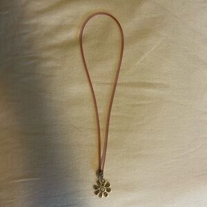 Flower Necklace with Rubber Chain